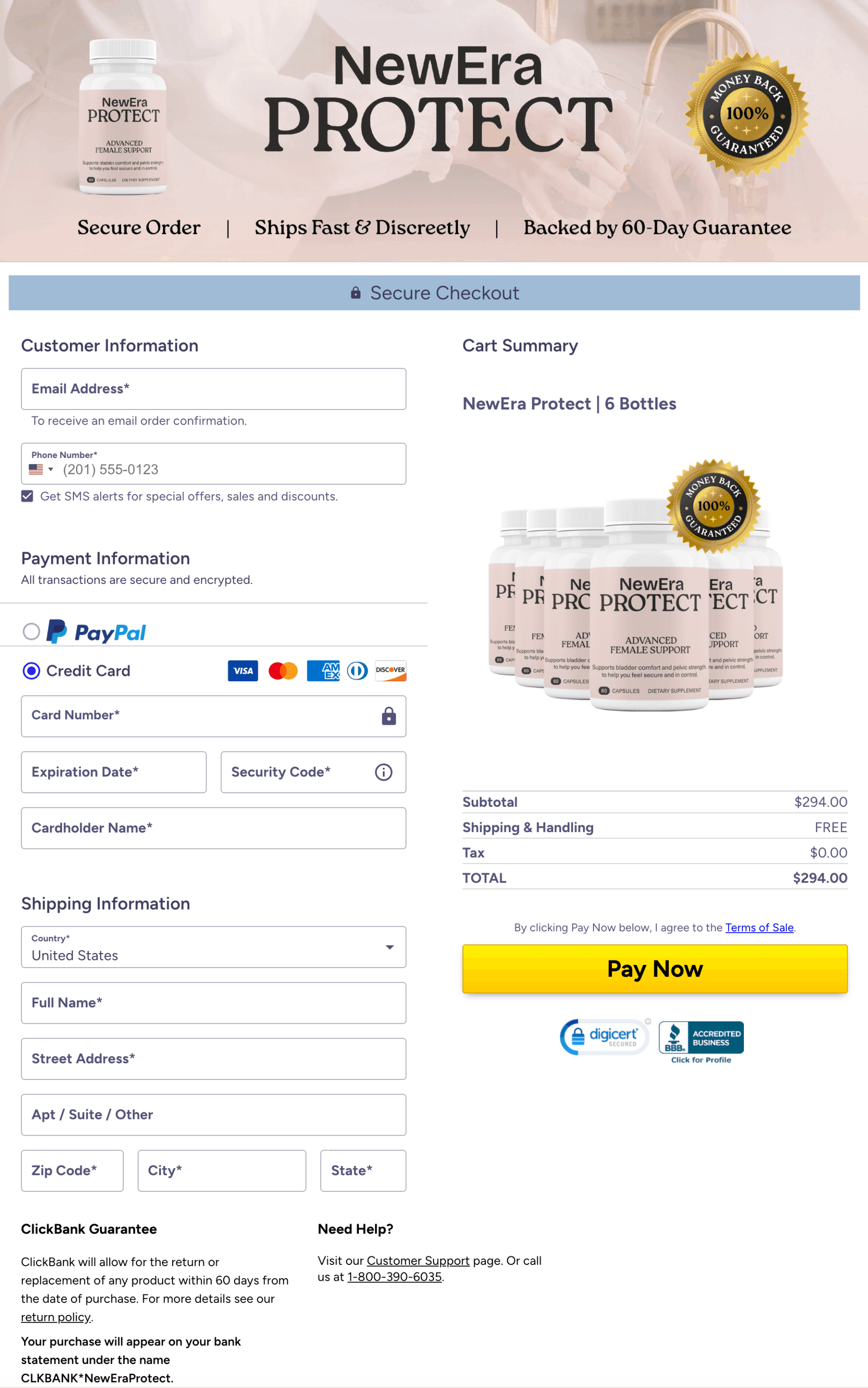 NewEra Protect-checkout-page